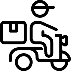 Delivery Person Motorcycle Icon from Ultimate Light Set