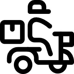 Delivery Person Motorcycle Icon from Ultimate Regular Set