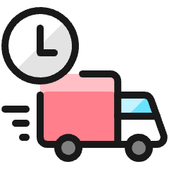 Delivery Truck Clock Icon from Ultimate Colors Set