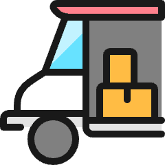 Delivery Truck Packages Icon from Ultimate Colors Set