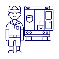 Deliveryman 1 Illustration from UX Line Set