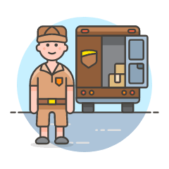 Deliveryman 1 Illustration from UX Colors Set