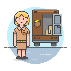 Deliveryman 2 Illustration from UX Colors Set