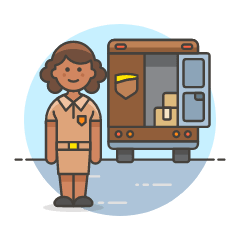 Deliveryman 4 Illustration from UX Colors Set