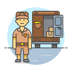 Deliveryman 5 Illustration from UX Colors Set