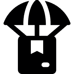 Dropshipper Parachute Box Icon from Ultimate Bold Set