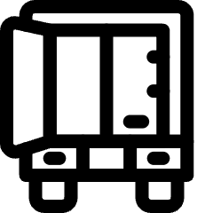 Truck Trailer Door Half Open Empty Icon from Ultimate Regular Set