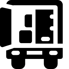 Truck Trailer Door Half Open Loaded Icon from Ultimate Bold Set