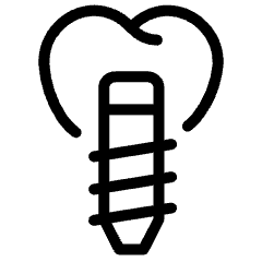 Dental Implant 2 Icon from Ultimate Light Set