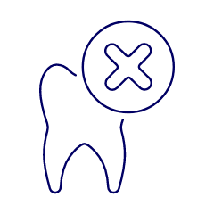 Dentistry Tooth Bad Illustration from UX Line Set