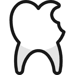 Dentistry Tooth Chipped 1 Icon from Ultimate Colors Set