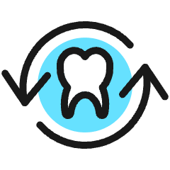 Dentistry Tooth Exchange Icon from Ultimate Colors Set