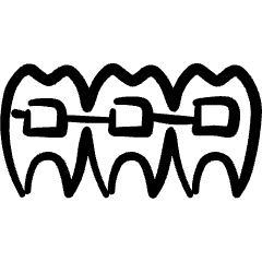 Dentistry Tooth Orthodontic Icon from Freehand Set