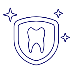 Dentistry Tooth Protection Illustration from UX Line Set