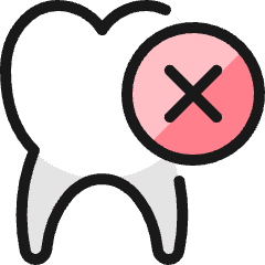 Dentistry Tooth Remove Icon from Ultimate Colors Set