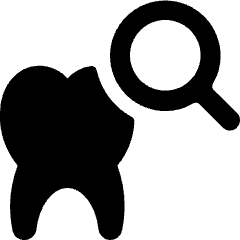 Dentistry Tooth Search Icon from Ultimate Bold Set