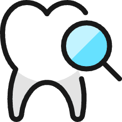 Dentistry Tooth Search Icon from Ultimate Colors Set