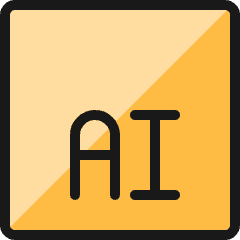 Design Document Ai 1 Icon from Ultimate Colors Set