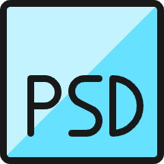 Design Document Psd 1 Icon from Ultimate Colors Set