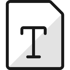 Design File Text Icon from Ultimate Colors Set