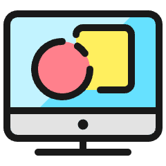 Design Shape Monitor Icon from Ultimate Colors Set