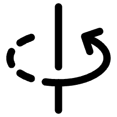 3d Rotation Y Axis Icon from Ultimate Regular Set