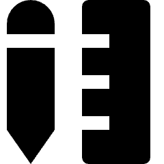 Design Pen Ruler Icon from Nova Solid Set