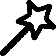 Design Tool Magic Wand Icon from Ultimate Bold Set