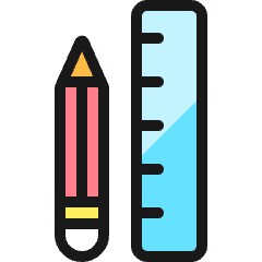 Design Tool Pencil Ruler Icon from Ultimate Colors Set