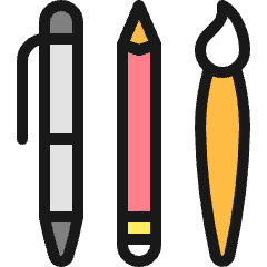 Design Tool Pens Icon from Ultimate Colors Set