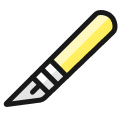 Design Tool Razor Cut Icon from Ultimate Colors Set