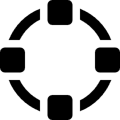 Vector Anchor Circle Icon from Nova Solid Set