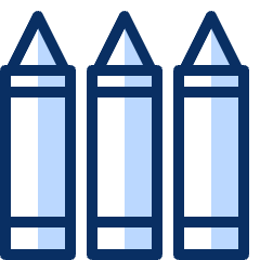 Crayons Icon from Cyber Duotone Set