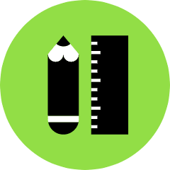 Pencil Ruler 2 Icon from Kameleon Pop Set