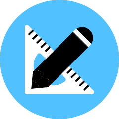 Pencil Ruler Icon from Kameleon Pop Set