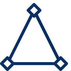 Vector Triangle Icon from Cyber Line Set