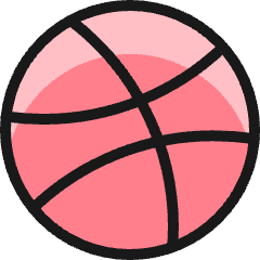 Dribbble Logo Icon from Ultimate Colors Set
