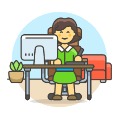 Designer Office 1 5 Illustration from UX Colors Set