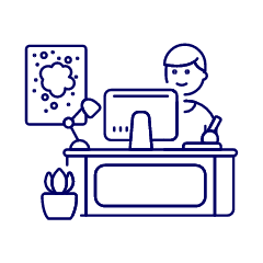 Designer Office 3 1 Illustration from UX Line Set