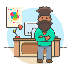 Designer Stand 1 Illustration from UX Colors Set