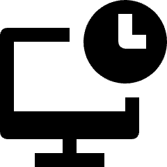 Desktop Clock Icon from Nova Solid Set