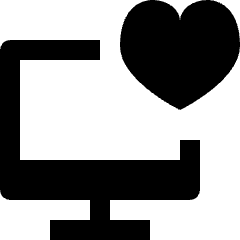 Desktop Heart Icon from Nova Solid Set