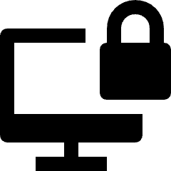 Desktop Lock Icon from Nova Solid Set