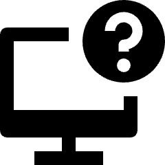 Desktop Question Icon from Nova Solid Set