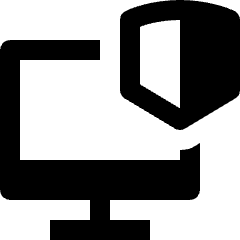 Desktop Shield Security Protection Icon from Nova Solid Set