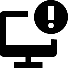 Desktop Warning Icon from Nova Solid Set