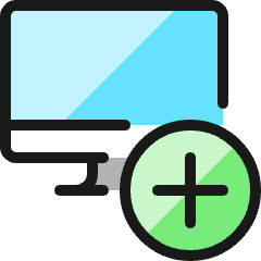 Monitor Add Icon from Ultimate Colors Set