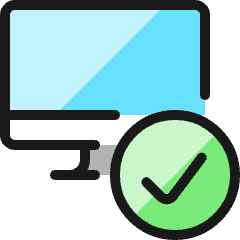 Monitor Approve Icon from Ultimate Colors Set