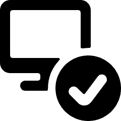 Monitor Approve Icon from Ultimate Bold Set