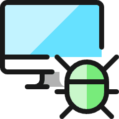Monitor Bug Icon from Ultimate Colors Set